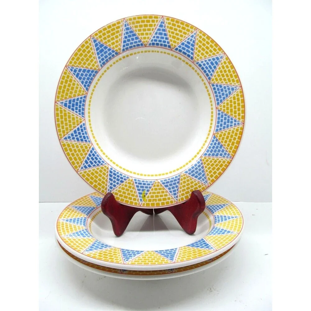 Pier 1 Ceramica quadrifoglio Italy rimmed soup bowls Bundle of 3